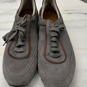 Good man Brand size  10 Gray and Brown Casual Shoes Made in Italy. Like new